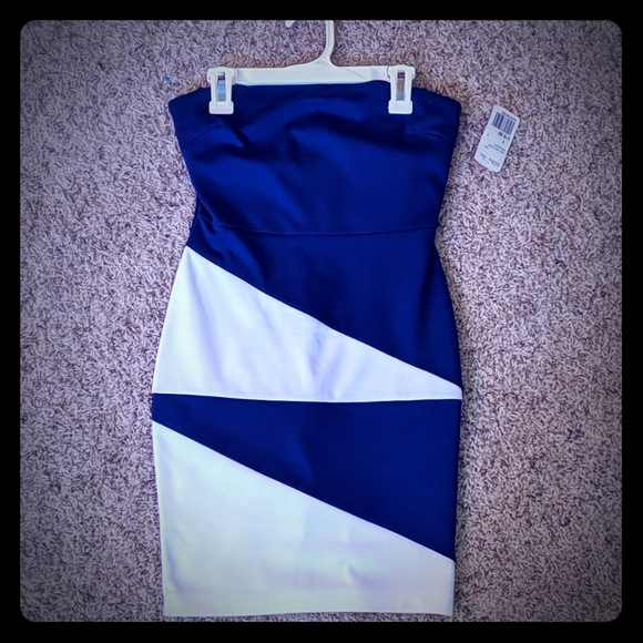 Forever 21 Dresses & Skirts - Forever 21 Royal Blue/White Dress - S